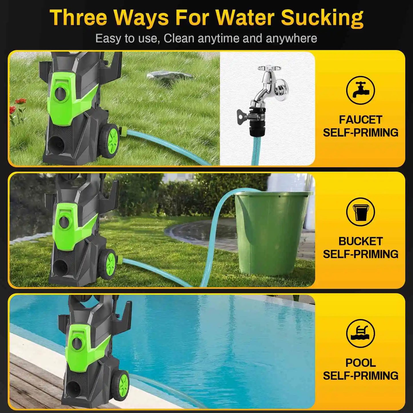 Myjka 150Bar 1500W Household - High Pressure Cleaner Car Washers Garden Washing Water Gun Watering