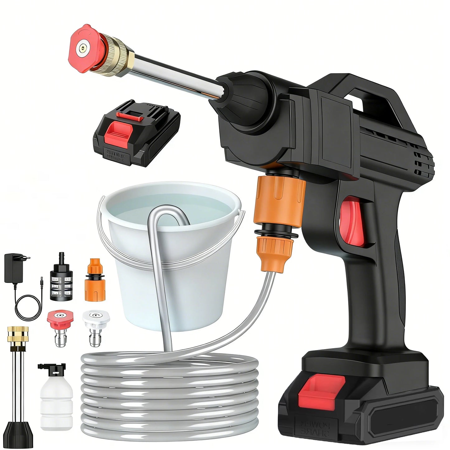 Myjka 1500W WUIETI High Pressure Cleaner - Kompatybilna z Karcher do Domu i Ogrodu