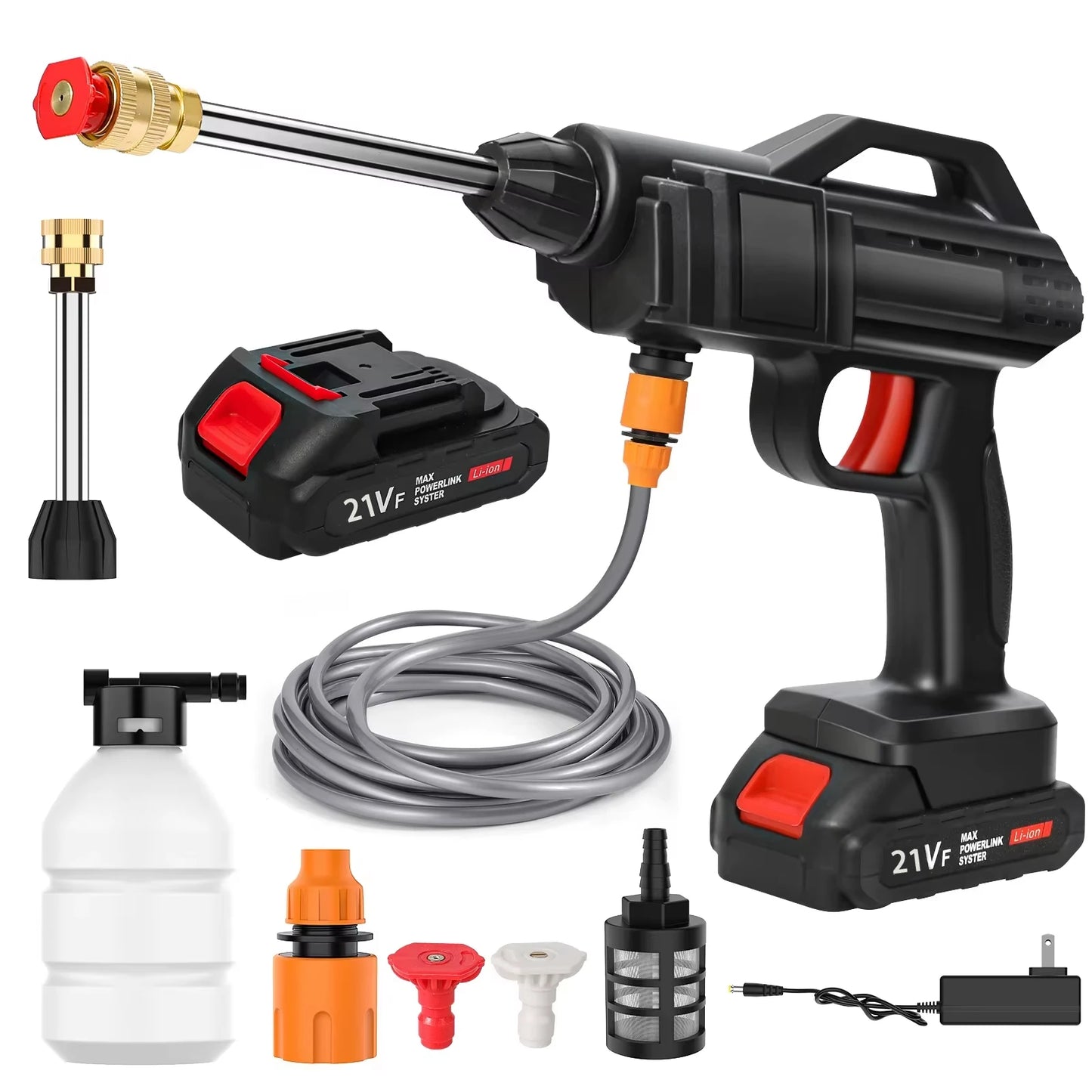 50Bar Cordless High Pressure Cleaner Washer Spray Water Gun Car Wash Pressure Water Cleaning Machine for Makita 21V Battery