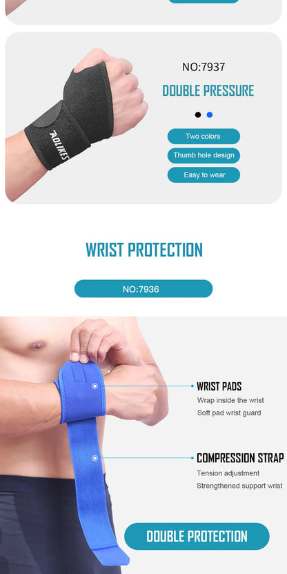 AOLIKES 1 PC Wrist Band Support for Adjustable Wrist Bandage Brace for Sports Wristband Compression Wraps Tendonitis Pain Relief