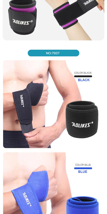 AOLIKES 1 PC Wrist Band Support for Adjustable Wrist Bandage Brace for Sports Wristband Compression Wraps Tendonitis Pain Relief