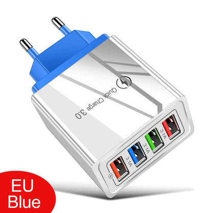 Ładowarka USB Quick Charge 3.0 - iPhone 15 Pro Max Tablet Podróżna EU/US