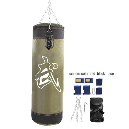 Worek Bokserski 60/80/100cm - Treningowy Punching Bag z Rękawicami do Karate Taekwondo MMA