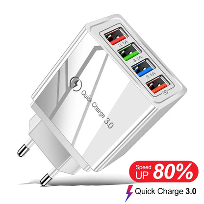 Ładowarka USB Quick Charge 3.0 - iPhone 15 Pro Max Tablet Podróżna EU/US