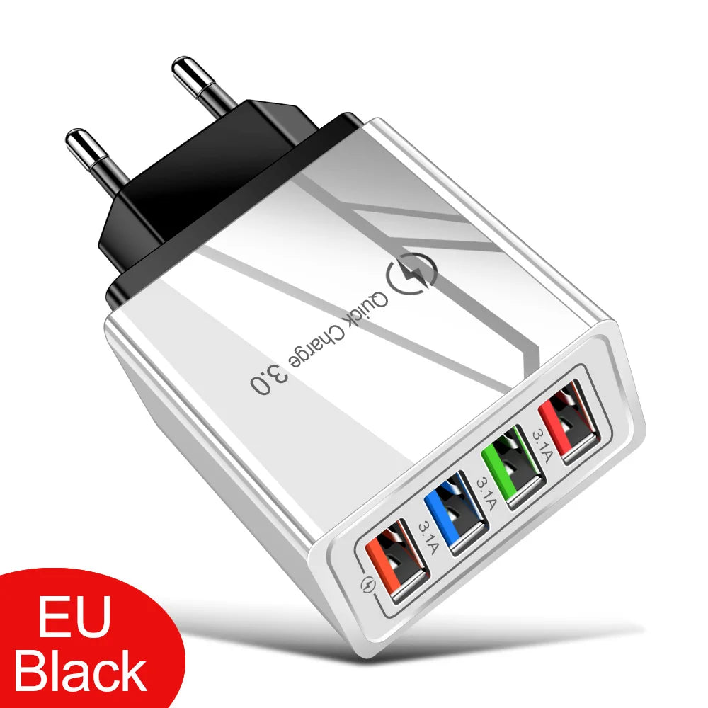 Ładowarka USB Quick Charge 3.0 - iPhone 15 Pro Max Tablet Podróżna EU/US
