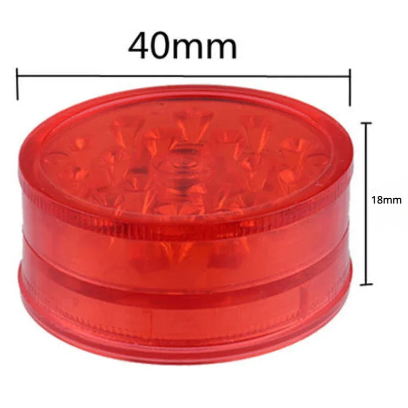 Młynek Akrylowy 3-Warstwowy z Korbką - Ręczny Grinder do Ziół i Przypraw 40mm