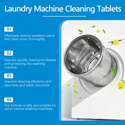 Washing Machine Cleaner Tablet Washer Deep Cleaning Tank Effervescent Descaling Machine Odor Removal Laundry Machine Clean Agent