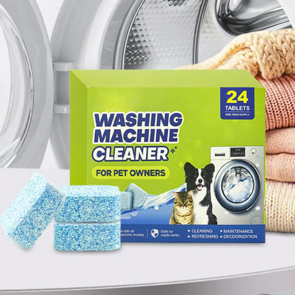 Washing Machine Cleaner Tablets 24 Tablets Odor Eliminator Top Loader Washer Descaler For Laundry Top Front Loader Washing