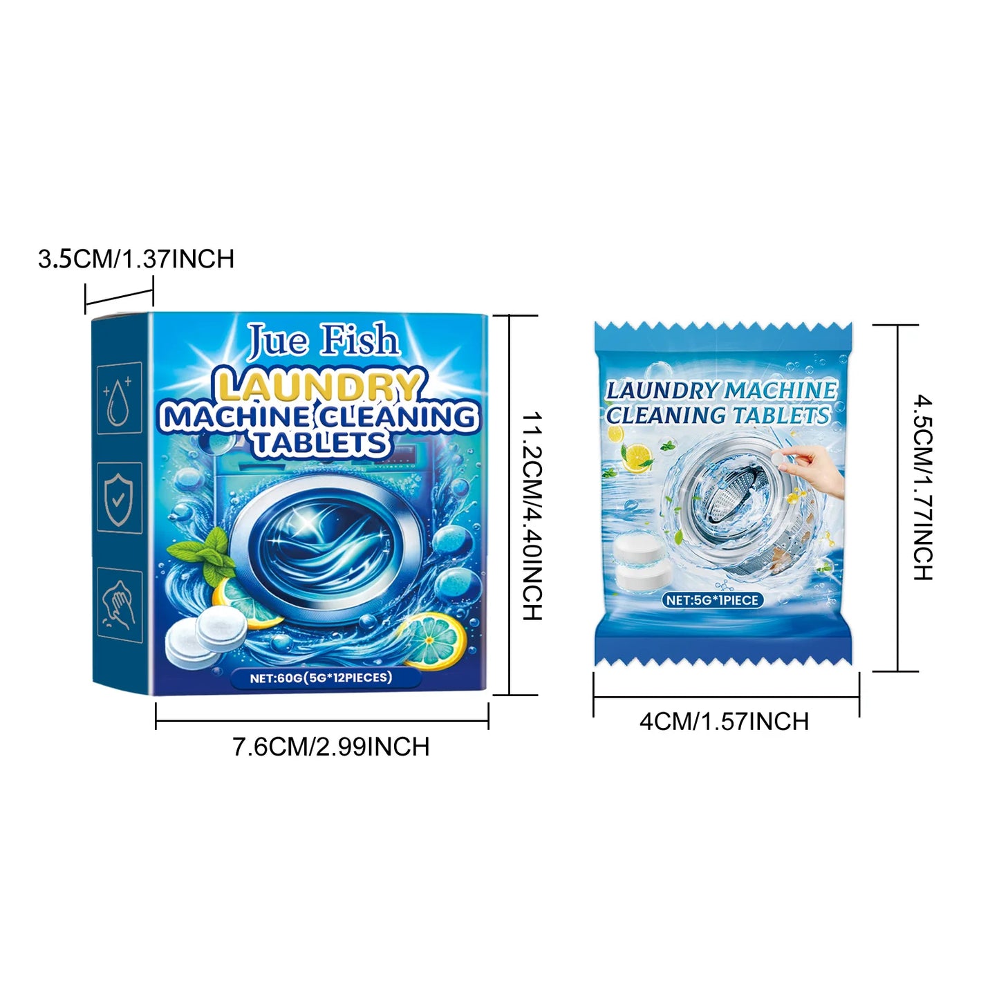 Washing Machine Cleaner Tablet Washer Deep Cleaning Tank Effervescent Descaling Machine Odor Removal Laundry Machine Clean Agent