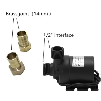 Water Pump High Pressure Ultra Quiet Solar DC12V/ 24V Lift 5M 800L/H Brushless Motor Submersible Water Pumps Quick Break Joint
