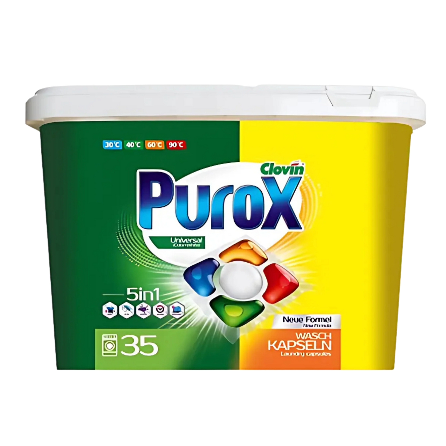 PUROX Universal Powder Gel Kapsułki 35szt x2 - Zestaw Kapsułek do Prania Purity