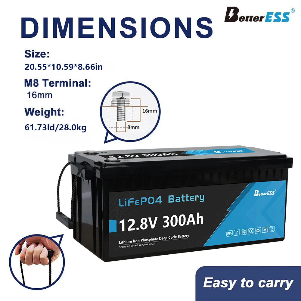 Bateria LiFePO4 12V/24V 100-400Ah - Litowa z BMS do Kamperów i Łodzi