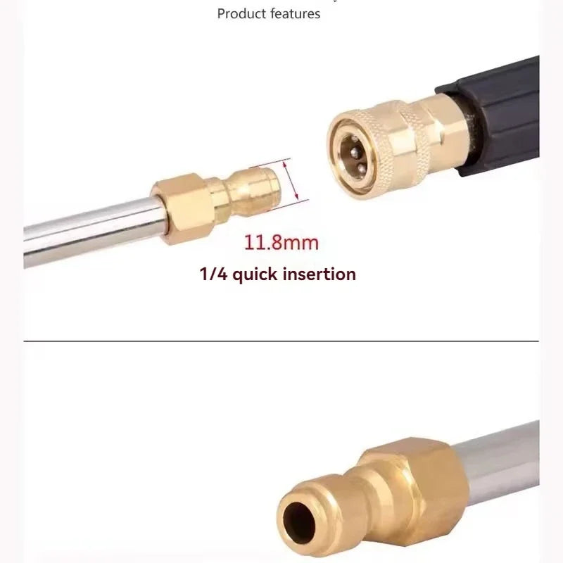 Szybkozłączka 1/4" Metalowa do Pistoletu Myjki - Gwint Metryczny