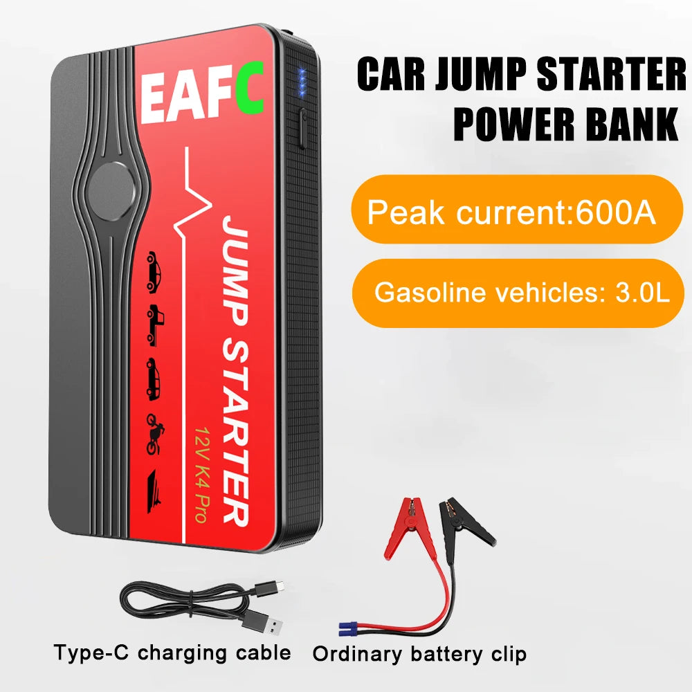 Rozrusznik Samochodowy 2000A/1200A/600A - Powerbank 12V JumpStarter