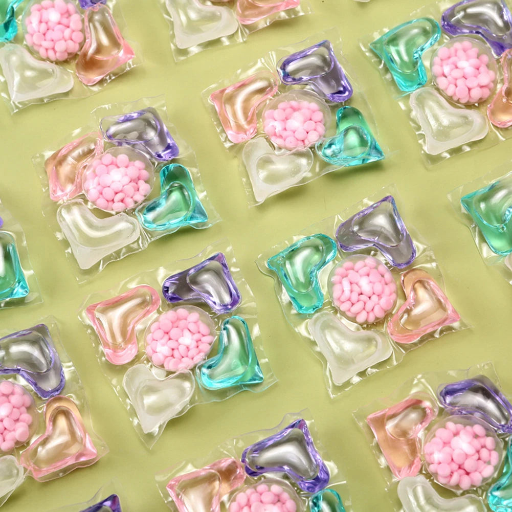 50Pcs Laundry Detergent Soap Box 5 in 1 Multi-purpose Strong Detergent Laundry Cleaning Washing Capsules for Home Dormitory