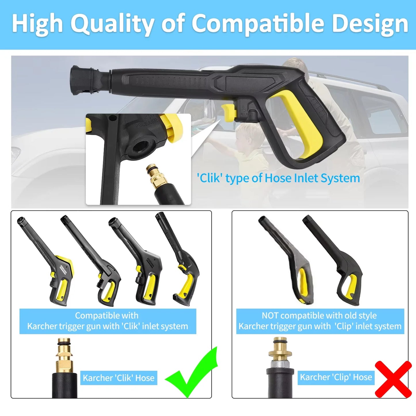 Pistolet Wymienny do Myjki Karcher K2-K7 - Wysokociśnieniowy Pistolet Natryskowy