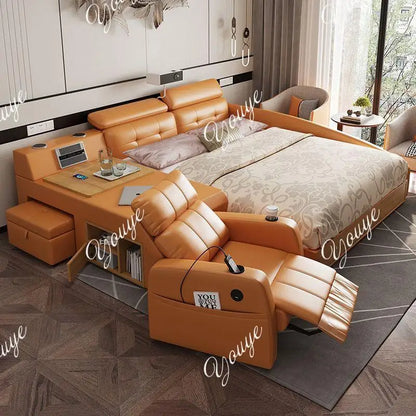 Łóżko Tatami z Projektorem 150/180x200cm - Elektryczne Smart Bed Space Capsule