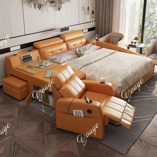 Łóżko Tatami z Projektorem 150/180x200cm - Elektryczne Smart Bed Space Capsule