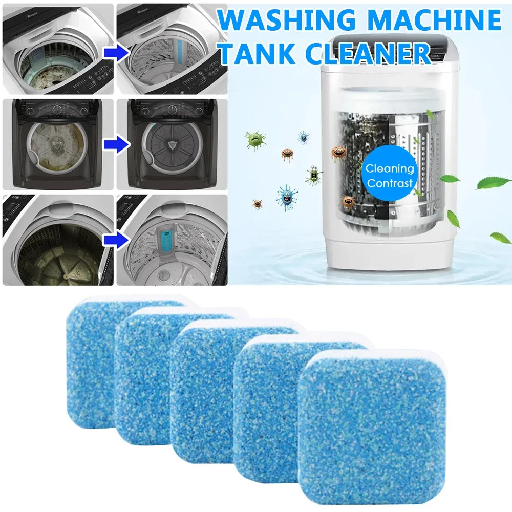 Wholesale 1/5/10Pcs Washing Machine Cleaner Washer Cleaning Laundry Soap Detergent Effervescent Tablet Washer Cleaner