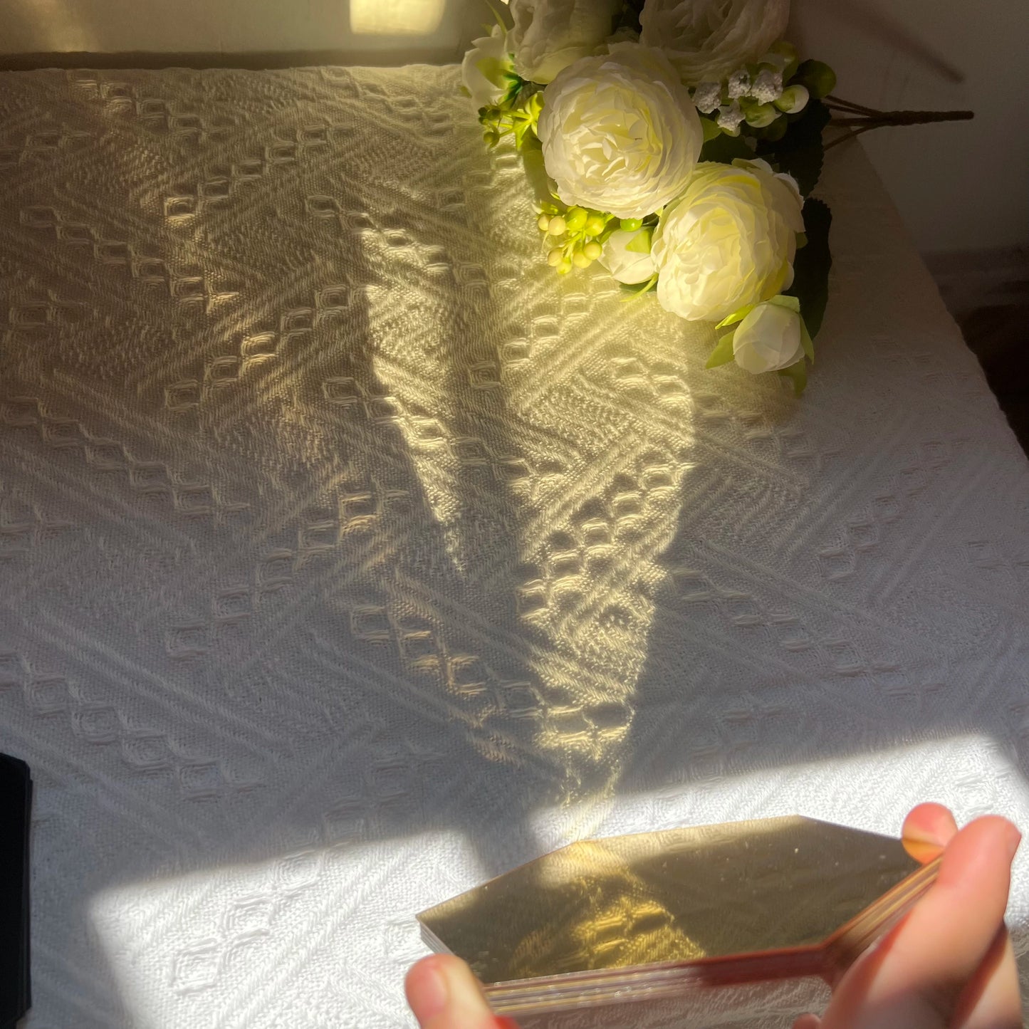 Naklejki Lustrzane 3D Heksagon - Dekoracyjne Naklejki Ścienne Rose Gold Silver do Salonu Sypialni