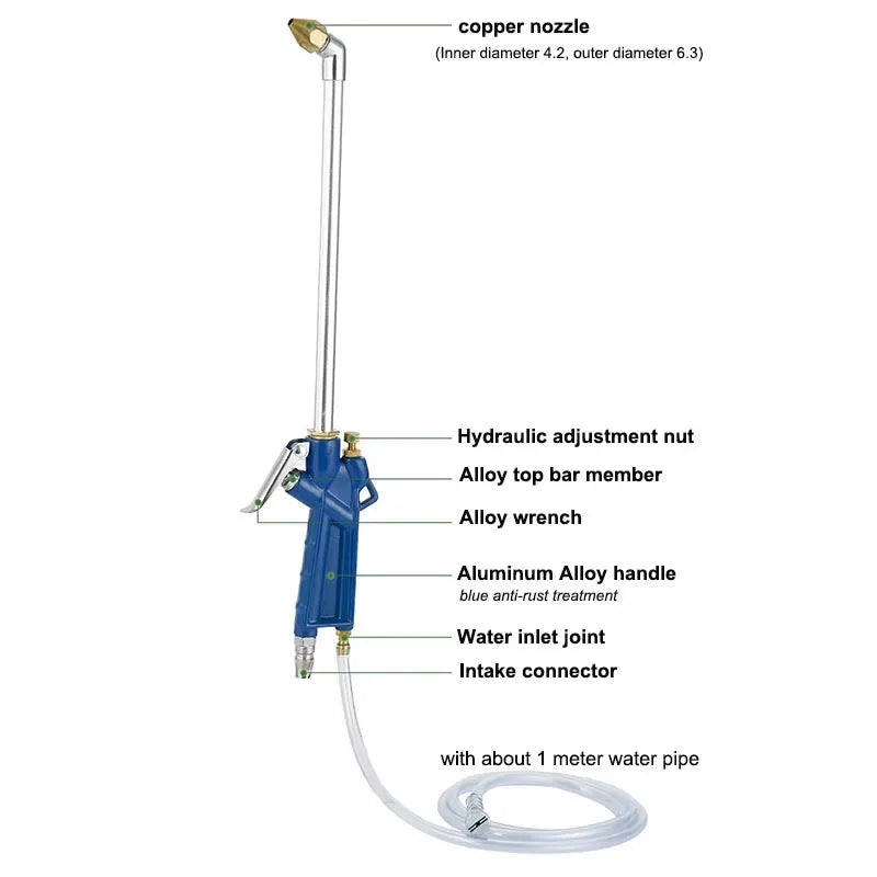 Engine Water Gun Pneumatic Cleaning Tool Car Washer Cleaning 40cm High Pressure Gun Pneumatic Vehicles Engine Oil Cleaner Tools