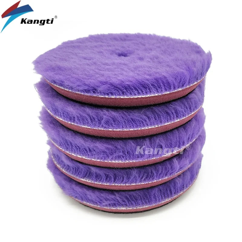 Gąbka Polerska z Wełny Jagnięcej 125mm/150mm - Pad do Woskowania i Polerowania Auta