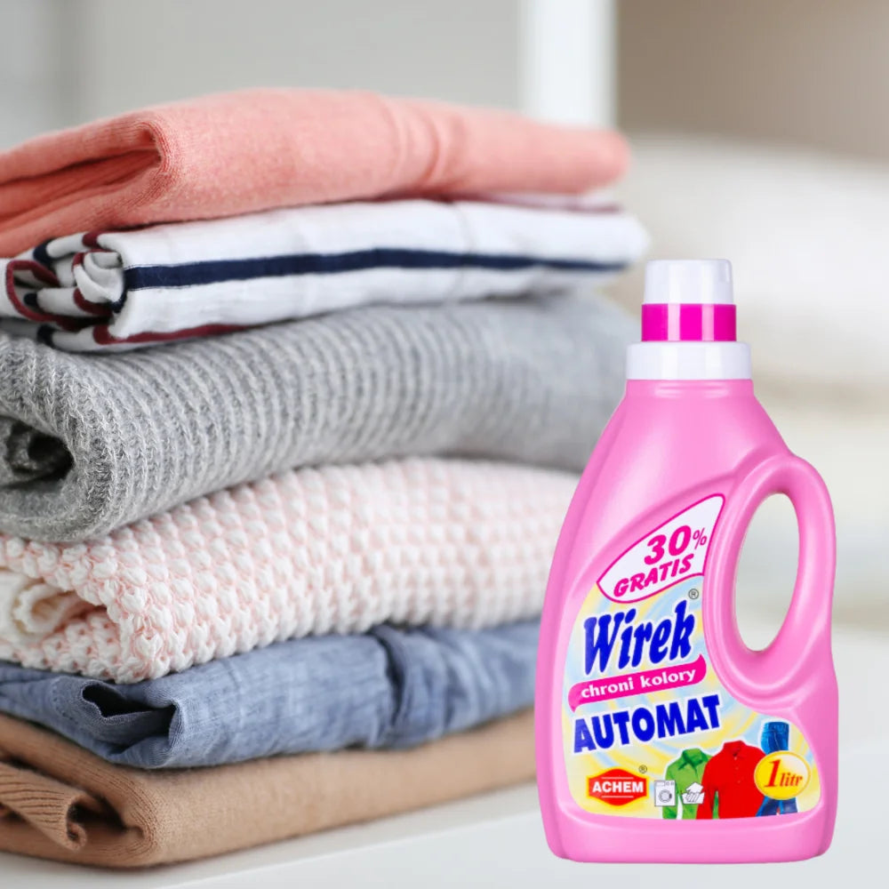 WIREK 1 L COLOR Laundry Liquid PROTECTS COLORS vending machine removes stains