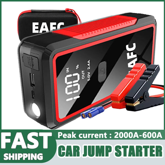 Rozrusznik Samochodowy 2000A/1200A/600A - Powerbank 12V JumpStarter