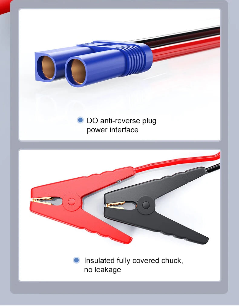 Rozrusznik Samochodowy EAFC 600A-2000A - Jump Starter Powerbank 12V Booster
