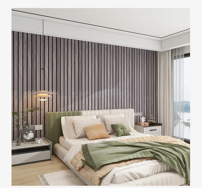 Tapeta Samoprzylepna Imitacja Kratki Drewno - Gruba Pianka PVC do Sypialni