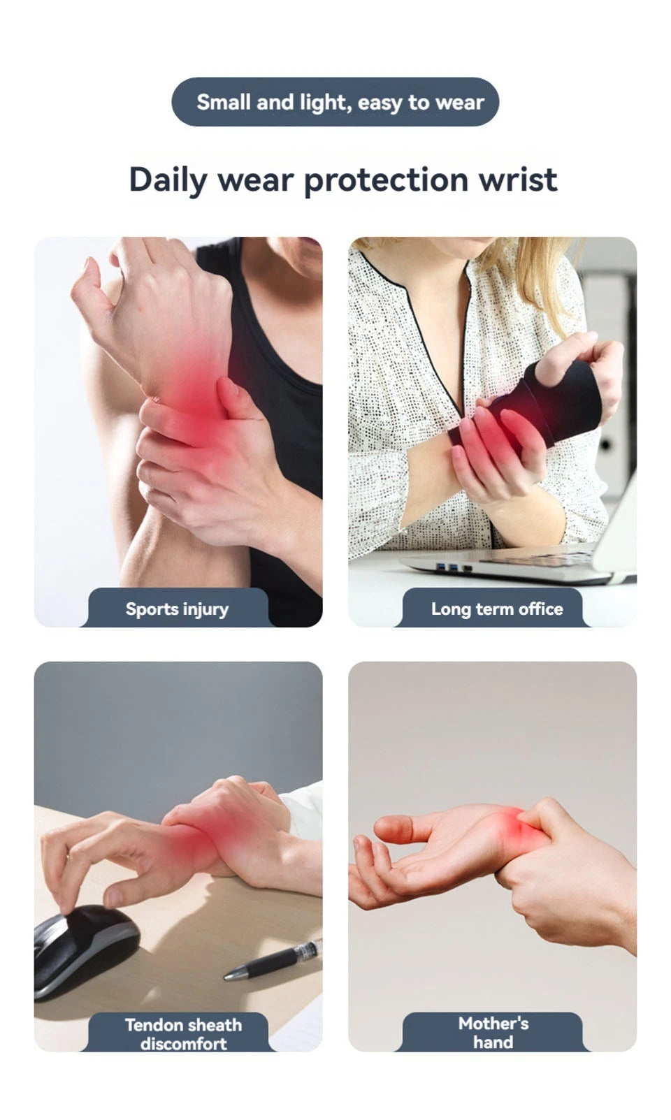 AOLIKES Ultra Thin and Soft Wrist Brace Wrist Wraps for Men and Women, Adjustable Wrist Support for Basketball Tennis Badminton