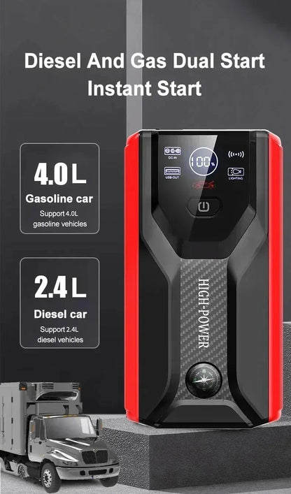 Rozrusznik Samochodowy 12V 28000mAh - Przenośna Ładowarka Powerbank