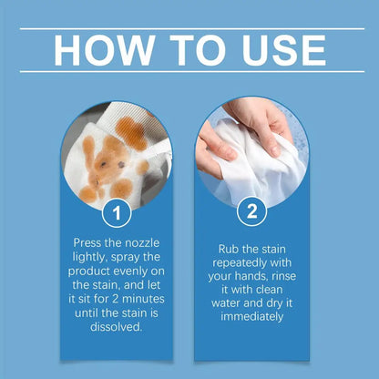 100ML Clothes Stain Remover Liquid Detergent 120ML Shoe Cleaning Spray Removes Stains And Mildew Fabric Cleaning Solution Non-To