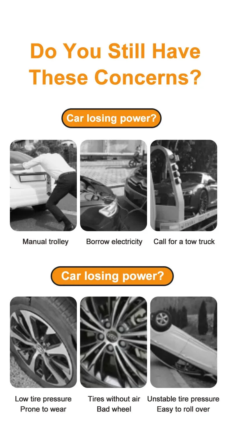 Rozrusznik Samochodowy 4w1 1200A 150PSI - Pompka Powerbank Kompresor
