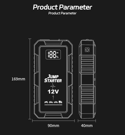 Rozrusznik Awaryjny 12V 6000mAh - Przenośny Powerbank z Oświetleniem