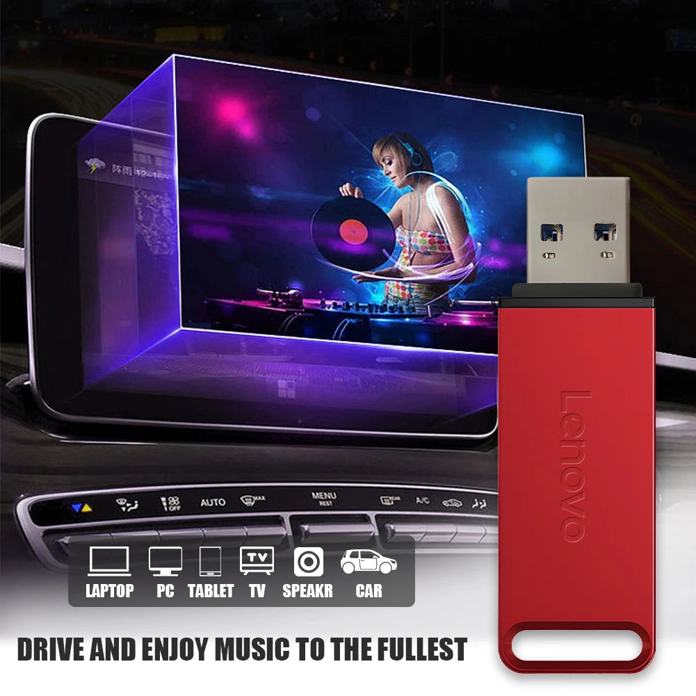 Pendrive Lenovo USB 3.0 1TB-64TB - Metalowy Szybki Transfer Wodoodporny dla PC i Laptopa