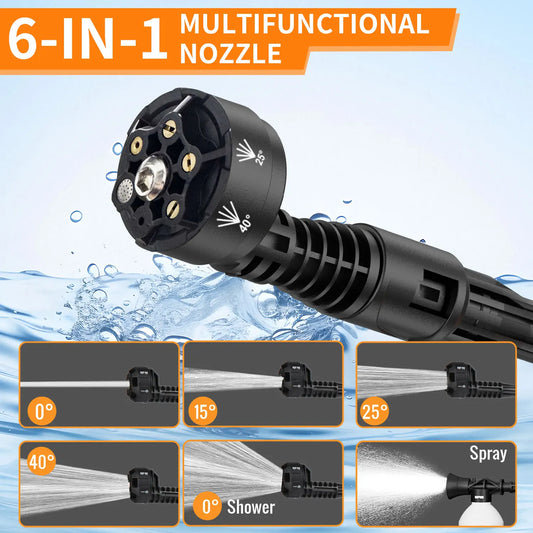 Myjka Ciśnieniowa Bezszczotkowa 50Bar - Akumulatorowa do Mycia Samochodu 18-21V