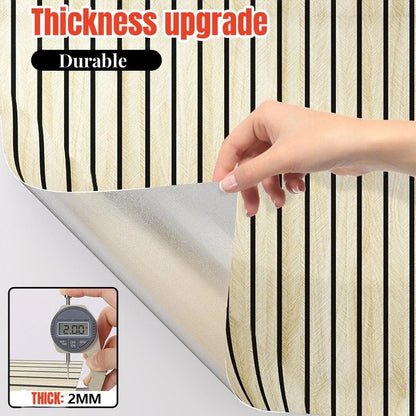 Tapeta Samoprzylepna Imitacja Kratki Drewno - Gruba Pianka PVC do Sypialni