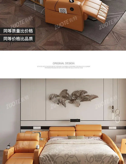 Łóżko Tatami z Projektorem 150/180x200cm - Elektryczne Smart Bed Space Capsule