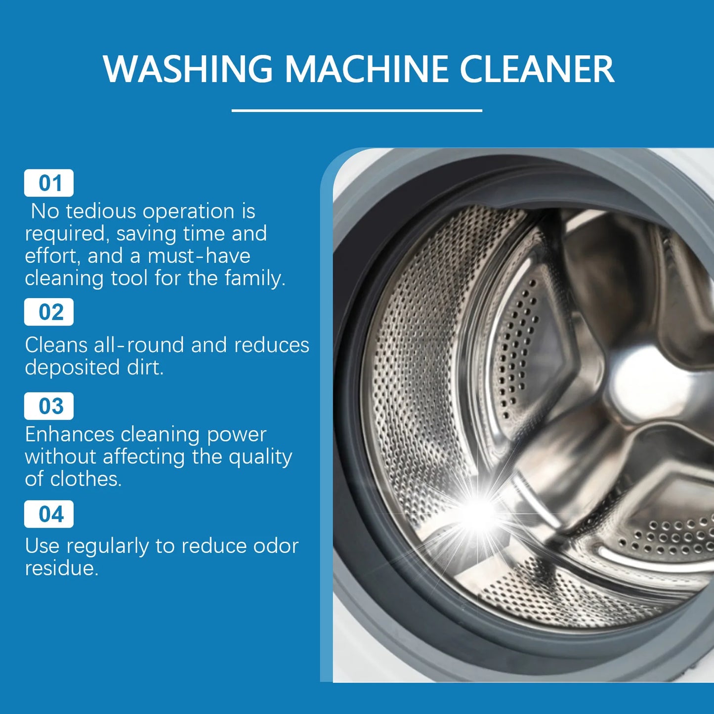12pcs Washing Machine Cleaner Tablets, Deep Clean & Deodorize for Front/Top Load Washers, Removes Limescale & Residue
