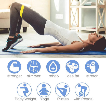 Different Resistance Bands Yoga Band Fitness Exercise Training Hip Tension Band Leg Squat Dance Elastic Loop Stretch Band