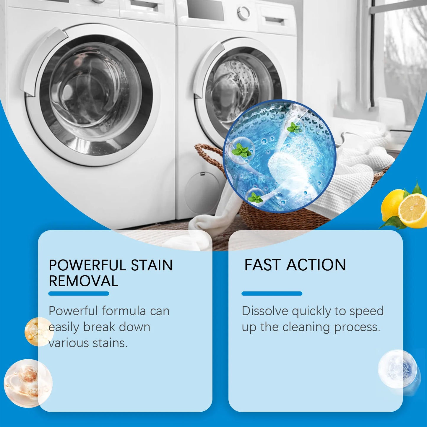 Washing Machine Cleaner Tablet Washer Deep Cleaning Tank Effervescent Descaling Machine Odor Removal Laundry Machine Clean Agent