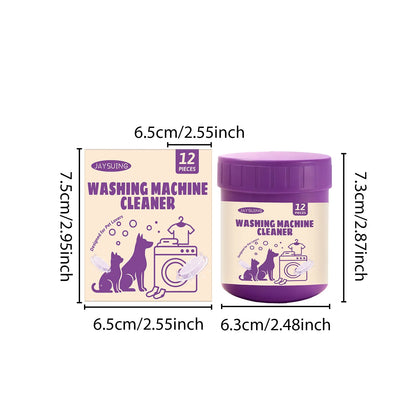 Washing Machine Cleaner Tablets, Deep Cleans & Removes Limescale, Mold & Odors. 3-in-1 Formula for Front & Top Loaders