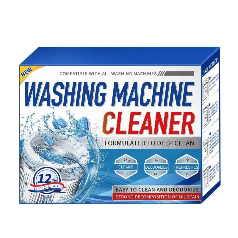 Washing Machine Cleaner Tablets Deep Cleaning Tablet for Washing Machines Safe Deodorizer Cleans Inside Drum Laundry Tub Seal