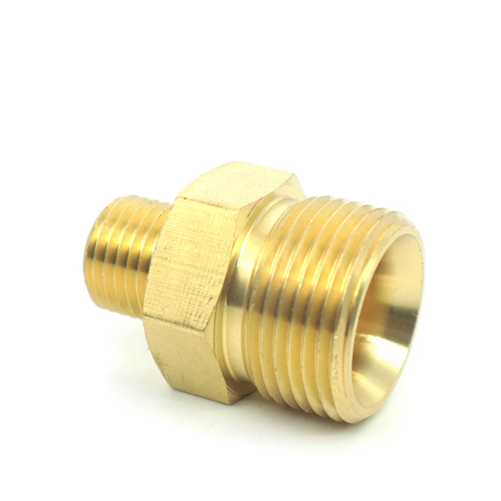 Adapter Drision M22 Male 1/4 Inch - Brass Water Jet Connector Fitting Washer High Pressure
