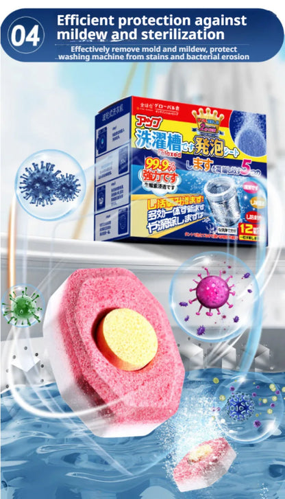 Washing Machine Cleaner Effervescent Tablets Deep Cleaning Washer Stains Detergent Laundry Tub Safe Deodorizer Household Tools