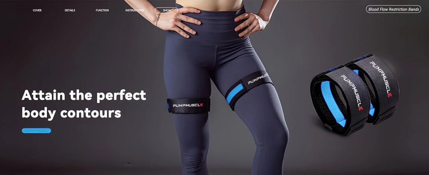 Opaski Treningowe na Nogi 2szt - Regulowane Opaski BFR do Wzrostu Mięśni