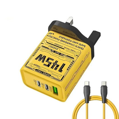 Ładowarka Sieciowa 145W 3 Porty USB-C - Szybkie Ładowanie PD QC3.0