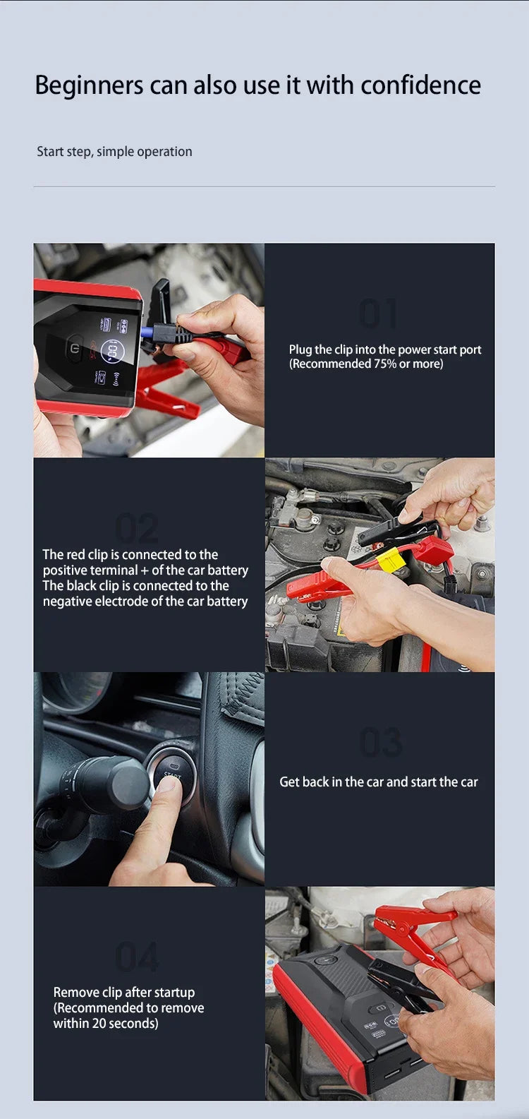 Rozrusznik Samochodowy 12V 28000mAh - Przenośna Ładowarka Powerbank