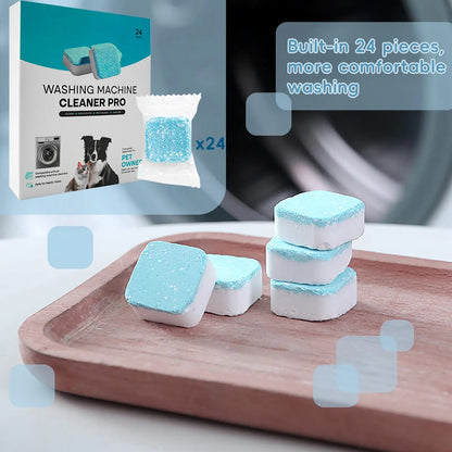 Washing Machine Cleaning Tablets 24Pcs/set Deep Cleaning Stain Remover Laundry Tub Deodorizer For Oxygen Cleaning